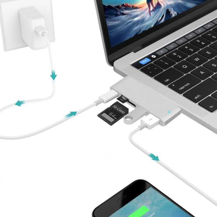Dock chia cổng USB-C sang HDMI, đầu đọc thẻ, thông số: 5 trong 1 màu xám, 5 trong 1 màu bạc, 6 trong 1 màu xám, 6 trong 1 màu bạc