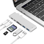 Dock chia cổng USB-C sang HDMI, đầu đọc thẻ, thông số: 5 trong 1 màu xám, 5 trong 1 màu bạc, 6 trong 1 màu xám, 6 trong 1 màu bạc