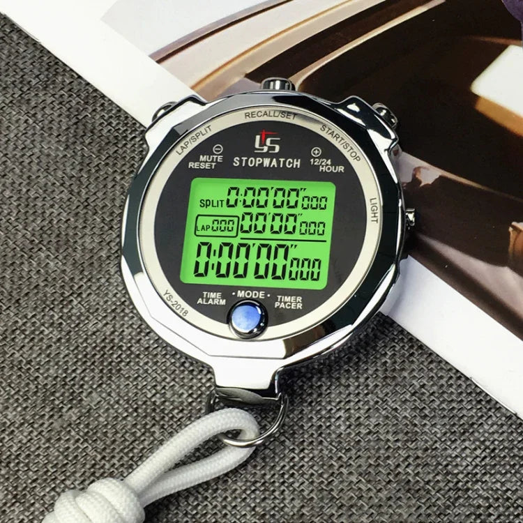 Đồng hồ bấm giờ luyện tập chạy YS, kim loại phát sáng, kiểu:, bộ nhớ 100, bộ nhớ 200