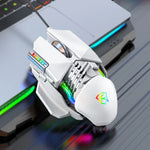 Chuột có dây điều chỉnh đèn RGB 6 phím Taijia P3, Đen, Trắng