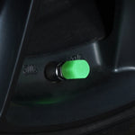 4pcs / Set Luminous Tire Valve Cap Electric Motorcycle Vacuum Tire Valve Cover, Style: Split Effect, 4pcs /Set Split Effect