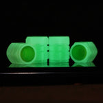 4pcs / Set Luminous Tire Valve Cap Electric Motorcycle Vacuum Tire Valve Cover, Style: Split Effect, 4pcs /Set Split Effect
