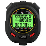 Đồng hồ bấm giờ huấn luyện trọng tài hiển thị 3 hàng phát sáng YS, Kiểu:, YS-1010 10 bộ nhớ, YS-1030 30 bộ nhớ, YS-1060 60 bộ nhớ, YS-1100 100 bộ nhớ