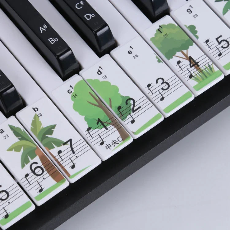 Miếng Dán Bàn Phím Piano 88/76/61/54/49 Phím M52, Hình Cây, Hình Hươu Cao Cổ