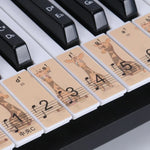 Miếng Dán Bàn Phím Piano 88/76/61/54/49 Phím M52, Hình Cây, Hình Hươu Cao Cổ