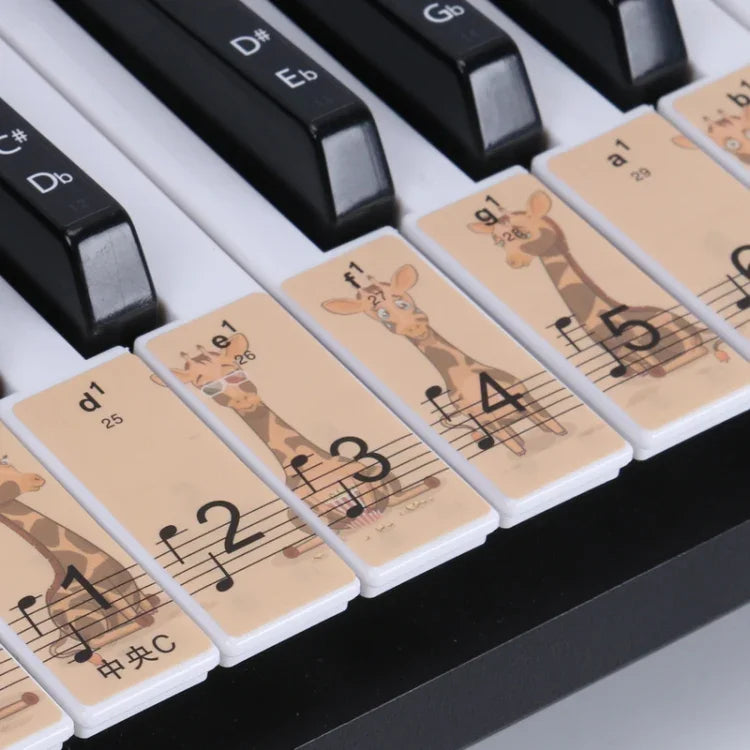 Miếng Dán Bàn Phím Piano 88/76/61/54/49 Phím M52, Hình Cây, Hình Hươu Cao Cổ