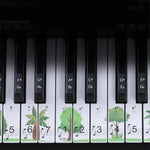 Miếng Dán Bàn Phím Piano 88/76/61/54/49 Phím M52, Hình Cây, Hình Hươu Cao Cổ