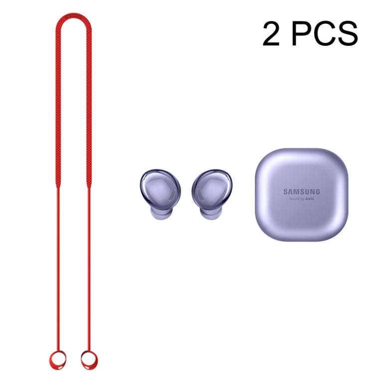 2 cái Dây silicon chống mất tai nghe Bluetooth cho Samsung Galaxy Buds Pro, Đen, Xanh Dương, Đỏ, Trắng