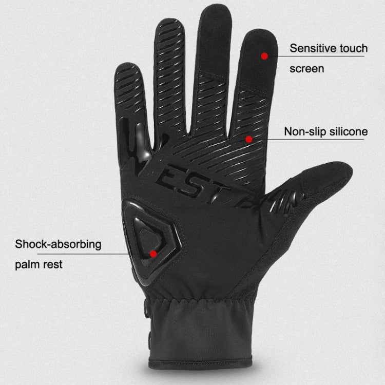 Găng tay xe đạp WEST BIKING dài ngón thoáng khí tự khóa có khóa cài, M, L, XL, 2XL