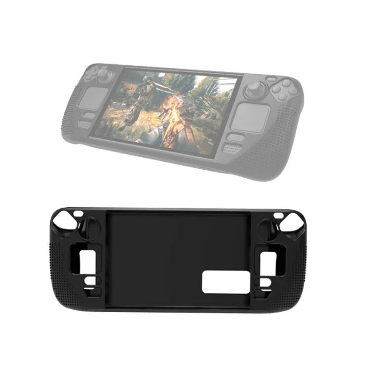 Ốp lưng silicone PGTECH cho máy chơi game với hạt chống trượt dành cho Steam Deck, màu đen