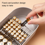 Hộp đựng pin gia đình, hộp tổ chức lưu trữ cáp dữ liệu và sạc, màu xanh một lớp, màu xám trắng hai lớp