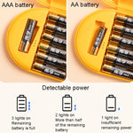 Hộp đựng pin gia đình, hộp tổ chức lưu trữ cáp dữ liệu và sạc, màu xanh một lớp, màu xám trắng hai lớp