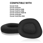 2 cái Đệm tai thay thế cho Corsair Void Pro Elite, Kiểu:, Đệm Khung Đầu, Da Protein Đen, Lưới Đen, Lưới Đáy Xám, Lưới Đáy Đỏ, Lưới Đáy Vàng, Da Cảm Ứng Băng Đen, Da Cừu Đen