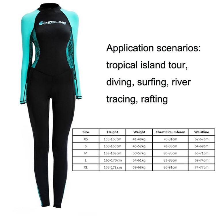 Đồ bơi lặn nữ chống nắng toàn thân mỏng nhanh khô vải Lycra FINDSLINE, XS, S, M, L, XL