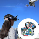 Kính Bay Quay Video Dây Đeo Đầu Màu Graffiti Dây Cố Định Cho DJI FPV Goggles V2, Dây Đeo, Dây Đeo + Dây Nguồn, Dây Đeo + Dây Nguồn + Miếng Đệm