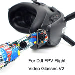 Kính Bay Quay Video Dây Đeo Đầu Màu Graffiti Dây Cố Định Cho DJI FPV Goggles V2, Dây Đeo, Dây Đeo + Dây Nguồn, Dây Đeo + Dây Nguồn + Miếng Đệm