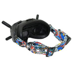 Kính Bay Quay Video Dây Đeo Đầu Màu Graffiti Dây Cố Định Cho DJI FPV Goggles V2, Dây Đeo, Dây Đeo + Dây Nguồn, Dây Đeo + Dây Nguồn + Miếng Đệm