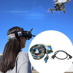 Kính Bay Quay Video Dây Đeo Đầu Màu Graffiti Dây Cố Định Cho DJI FPV Goggles V2, Dây Đeo, Dây Đeo + Dây Nguồn, Dây Đeo + Dây Nguồn + Miếng Đệm