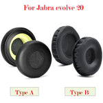 1 cặp Bịt tai cho Jabra Evolve 20 20SE 30 30II 40 65 65+, Chính hãng, Da Protein