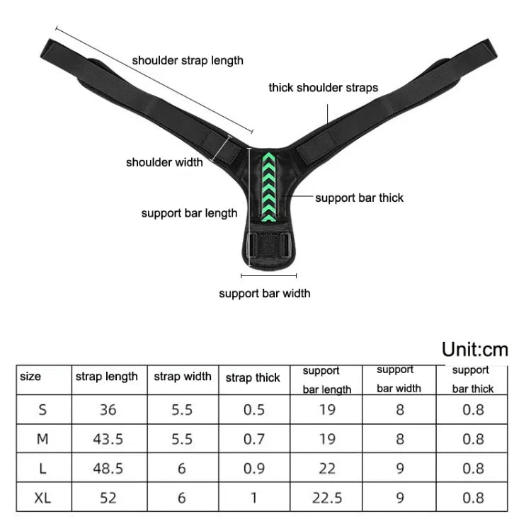 Dây Đai Chỉnh Tư Thế Mở Vai Chống Gù Lưng, S, M, L, XL