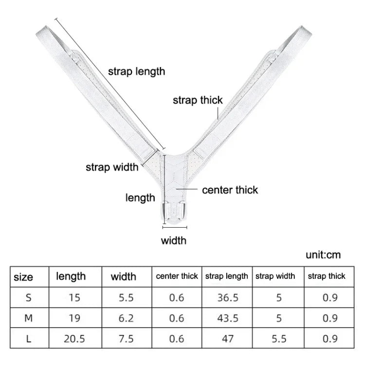 Dây Đai Chỉnh Tư Thế Thoáng Khí Không Thấy Có Thể Điều Chỉnh, Kích Thước:, M (Đen), S (Xám), L (Xám)