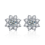Bông tai hoa mặt trời Moissanite bạc 925 XEZ002, Bông tai cá nhân