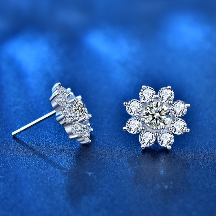 Bông tai hoa mặt trời Moissanite bạc 925 XEZ002, Bông tai cá nhân