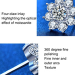 Bông tai hoa mặt trời Moissanite bạc 925 XEZ002, Bông tai cá nhân