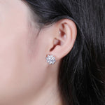 Bông tai hoa mặt trời Moissanite bạc 925 XEZ002, Bông tai cá nhân