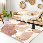 Thảm Phòng Khách Hình Học Trừu Tượng Hiện Đại, Đệm Bàn Cà Phê, 50x80cm, 60x90cm