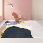 Thảm Phòng Khách Hình Học Trừu Tượng Hiện Đại, Đệm Bàn Cà Phê, 50x80cm, 60x90cm