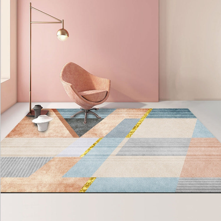 Thảm Phòng Khách Hình Học Trừu Tượng Hiện Đại, Đệm Bàn Cà Phê, 50x80cm, 60x90cm
