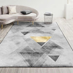 Thảm Phòng Khách Hình Học Trừu Tượng Hiện Đại, Đệm Bàn Cà Phê, 80x120cm, 80x160cm