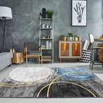 Thảm Phòng Khách Hình Học Trừu Tượng Hiện Đại, Đệm Bàn Cà Phê, 80x120cm, 80x160cm