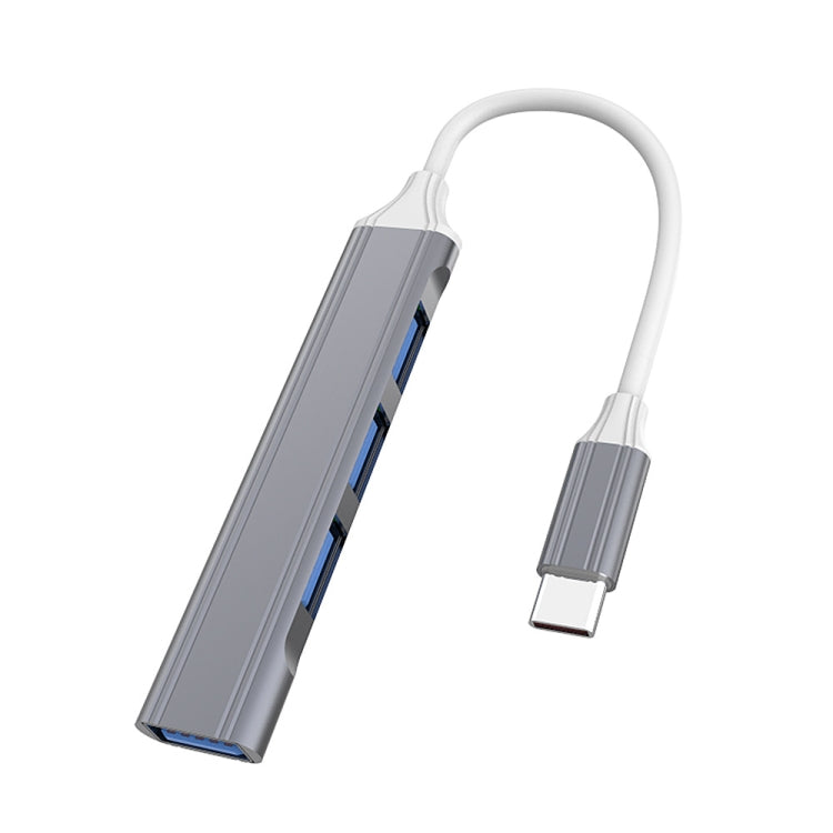 Dock mở rộng mini đa chức năng 4 trong 1, thông số: Type-C/USB-C 3.0 (màu bạc), Type-C/USB-C 3.0 (màu bạc), Type-C/USB-C 3.0 (màu xám), Type-C/USB-C 3.0 (màu hồng), USB 3.0 (màu bạc), USB 3.0 (màu xám), USB 3.0 (màu hồng)