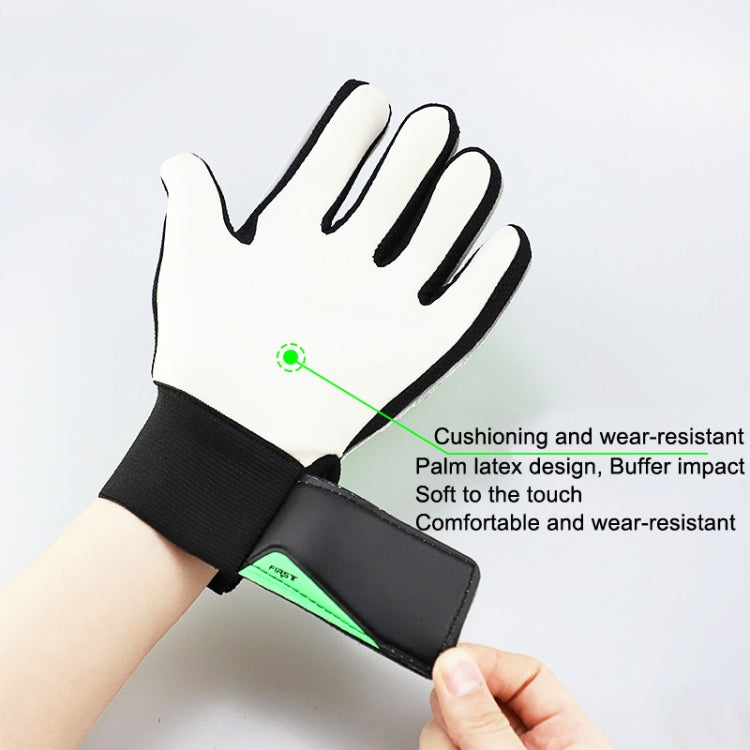 Găng tay thủ môn bóng đá trẻ em bằng latex chống va đập, size 5, 6, 7