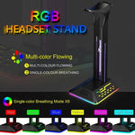 Giá đỡ tai nghe chơi game đổi màu RGB USB kép