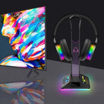 Giá đỡ tai nghe chơi game đổi màu RGB USB kép