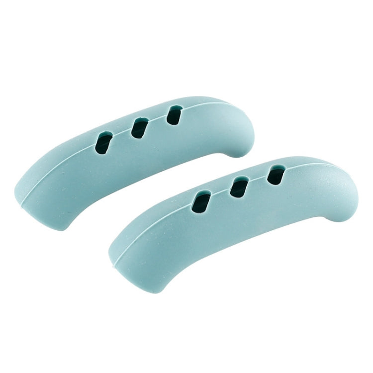 1 đôi vỏ cách nhiệt tay cầm nồi silicon, vỏ tay cầm nồi sắt, màu xanh nhạt, xám đơn giản, đỏ