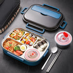 Hộp cơm di động hai lớp dung tích lớn bằng thép không gỉ 304, màu xanh công xanh, màu vàng chanh, màu hồng mực
