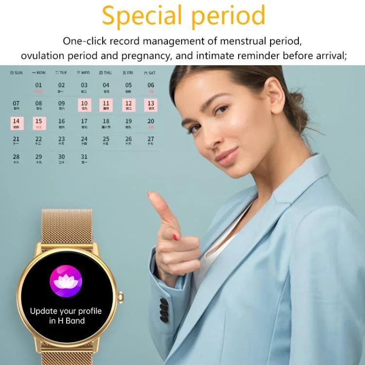 Đồng hồ thông minh Bluetooth LOANIY Y86 màn hình 1.43 inch theo dõi nhịp tim, thép vàng, thép đen
