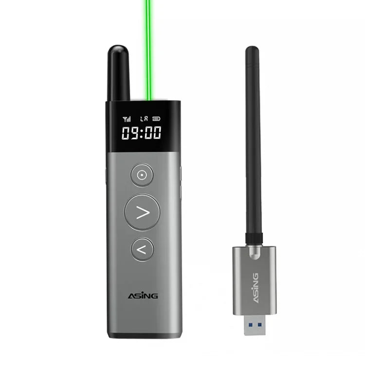ASiNG A10 Bút lật trang PPT ánh sáng xanh Bút điều khiển từ xa trình chiếu, Dung lượng:, A10 128M (Xám), A10 32G (Xám)