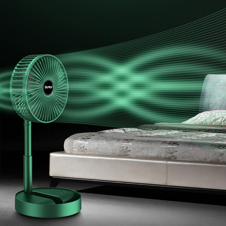 Quạt gấp di động quạt đứng sàn thu gọn, kiểu:, sạc lại (Trắng), sạc lại (Xanh lá), cắm USB (Trắng), cắm USB (Xanh lá)