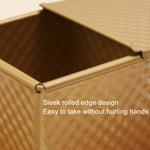 Khuôn bánh mì nướng hình vuông chống dính hình khối nước, kiểu dáng:, 8832 8x7.5x6.5cm vàng gợn sóng, 8759 11.8x11x10.3cm vàng không gợn sóng, 8772 8x7.5x6.5cm vàng không gợn sóng, 8765 11.8x11x10.3cm vàng gợn sóng