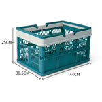 Giỏ Picnic Gấp Gọn, Giỏ Mua Sắm Siêu Thị, Kích Thước: 25x30.5x44cm, Màu Xanh Lá Cà Phê, Xanh Xám, Cà Phê Với Màu Be