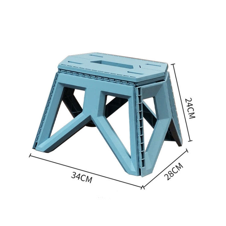 Portable Thickened Plastic Folding Stool Outdoor Fishing Stool, Army Green, Black