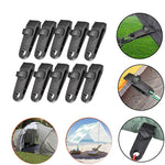 Outdoor Camping Windproof Canopy Fixed Tent Clip Rope Buckle Quick Hanging Set, 10 Clips+10 Ropes, 10 Clips+10 Black Ropes, 10 Clips+10 Black Ropes+10 Silver Buckles, 10 Clips+10 Elastic Ropes+10 Black Buckles                                           ...