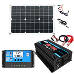 Bộ biến tần hệ thống năng lượng mặt trời 30A điều khiển + tấm pin mặt trời 18W 12V, thông số:, Đen 12V sang 110V, Đen 12V sang 220V, Vàng 12V sang 110V, Vàng 12V sang 220V