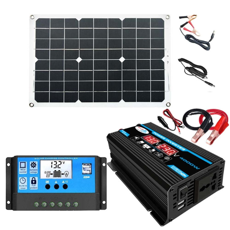 Bộ biến tần hệ thống năng lượng mặt trời 30A điều khiển + tấm pin mặt trời 18W 12V, thông số:, Đen 12V sang 110V, Đen 12V sang 220V, Vàng 12V sang 110V, Vàng 12V sang 220V