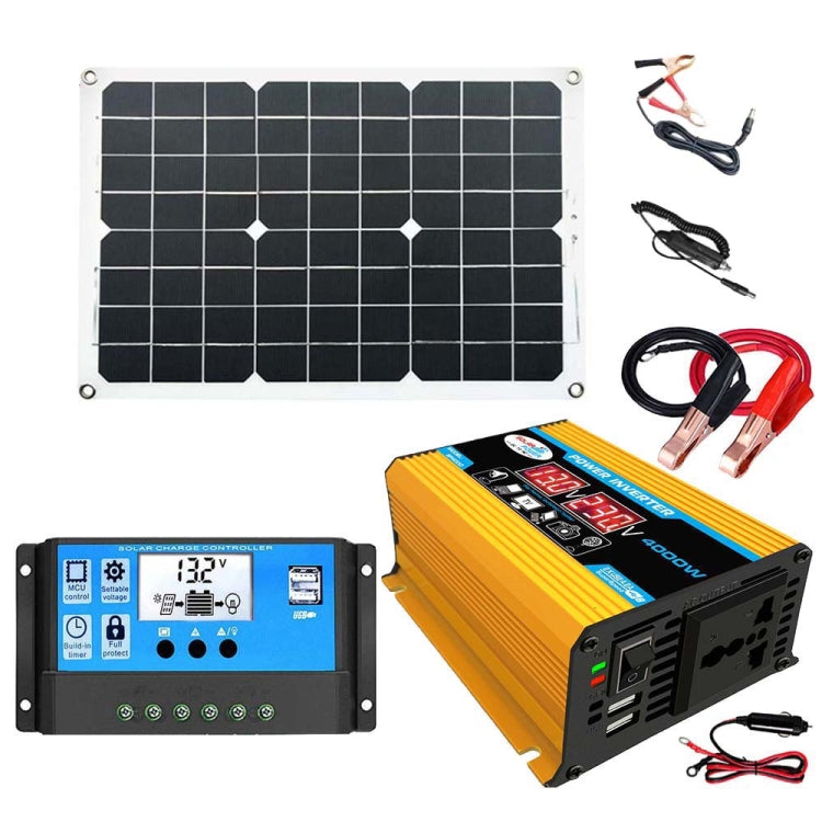 Bộ biến tần hệ thống năng lượng mặt trời 30A điều khiển + tấm pin mặt trời 18W 12V, thông số:, Đen 12V sang 110V, Đen 12V sang 220V, Vàng 12V sang 110V, Vàng 12V sang 220V
